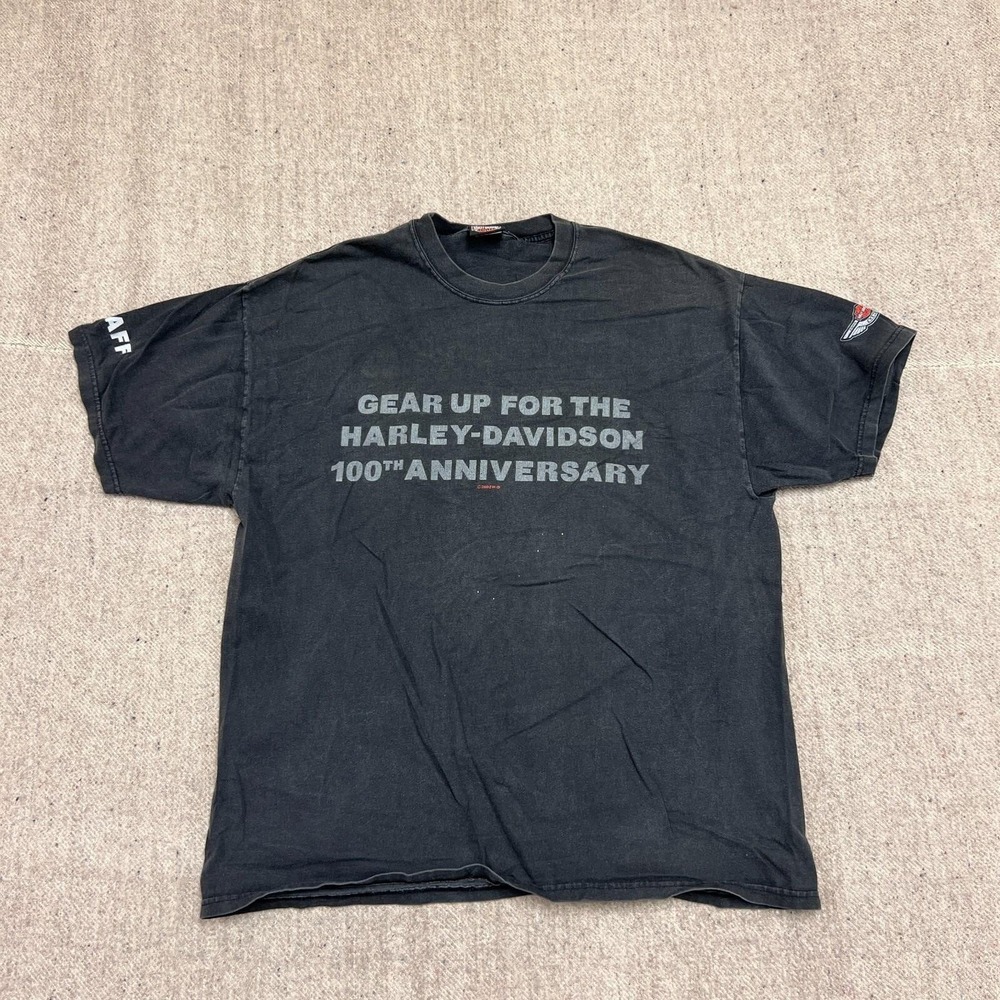 Vintage Harley Davidson 100th Anniversary Shirt Mens XL Black 2000s